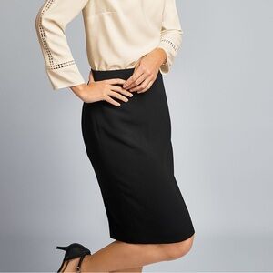 Talbots vintage black knee length pencil skirt‎ size 4